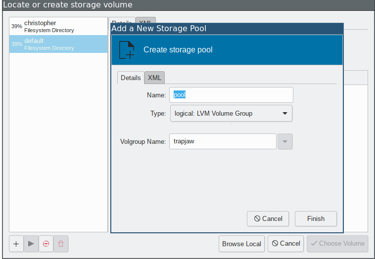 storage pool configuration illustration